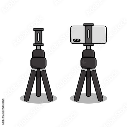smartphone tripod vector illustration isolated on white background tripod cartoon