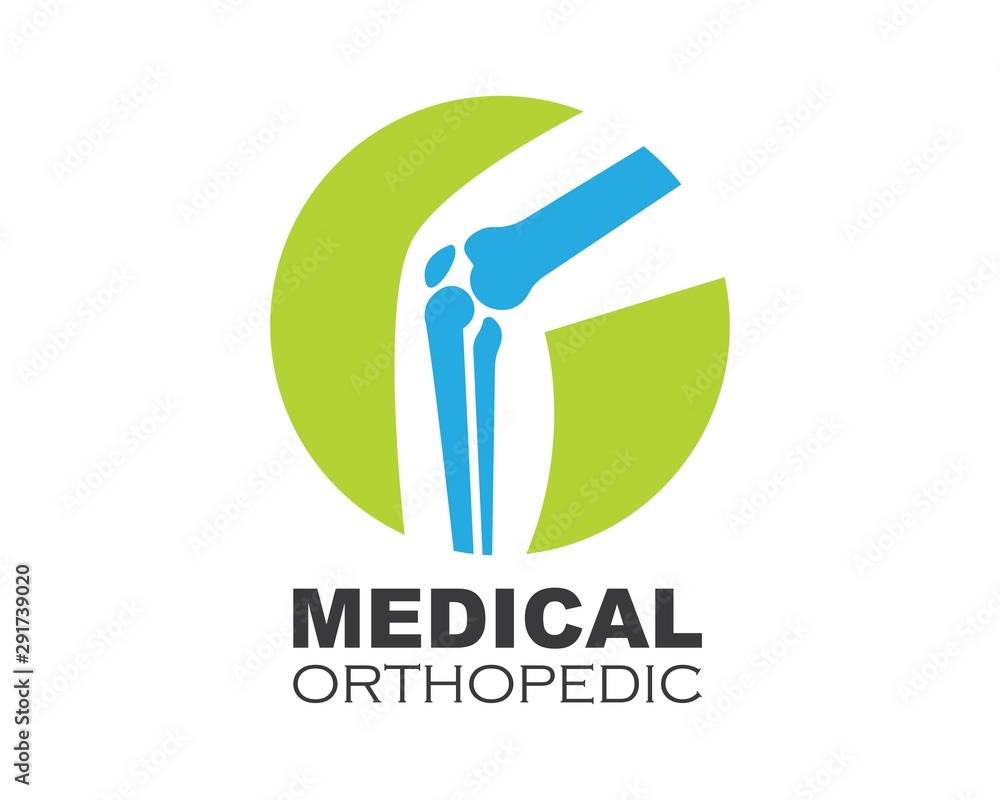 knee joint bone logo vector illustration knee joint bone logo vector illustration