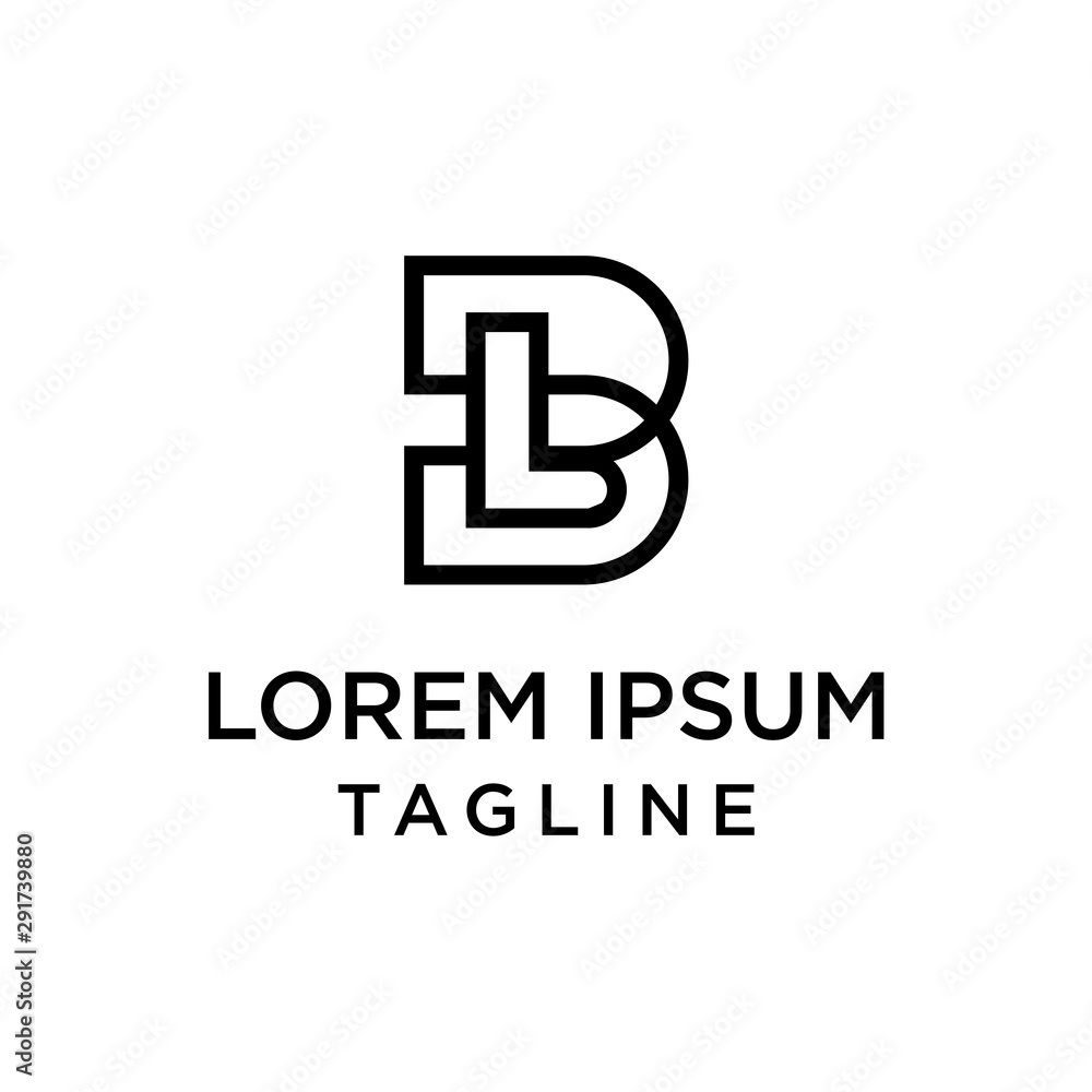 initial letter logo BL, LB logo template initial letter logo BL, LB logo template