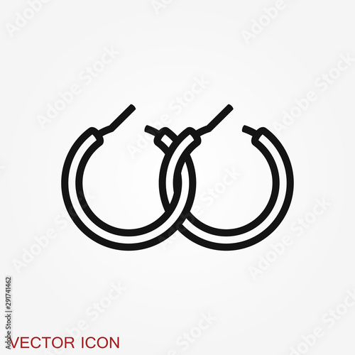 Earrings icon. Vector illustration of pearl earrings vector icon
