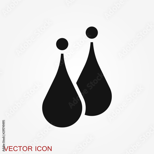 Earrings icon. Vector illustration of pearl earrings vector icon