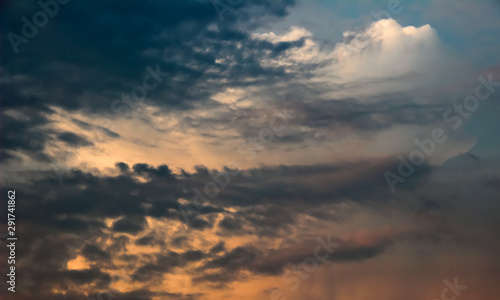 clouds with sky at sunset © BKHRB