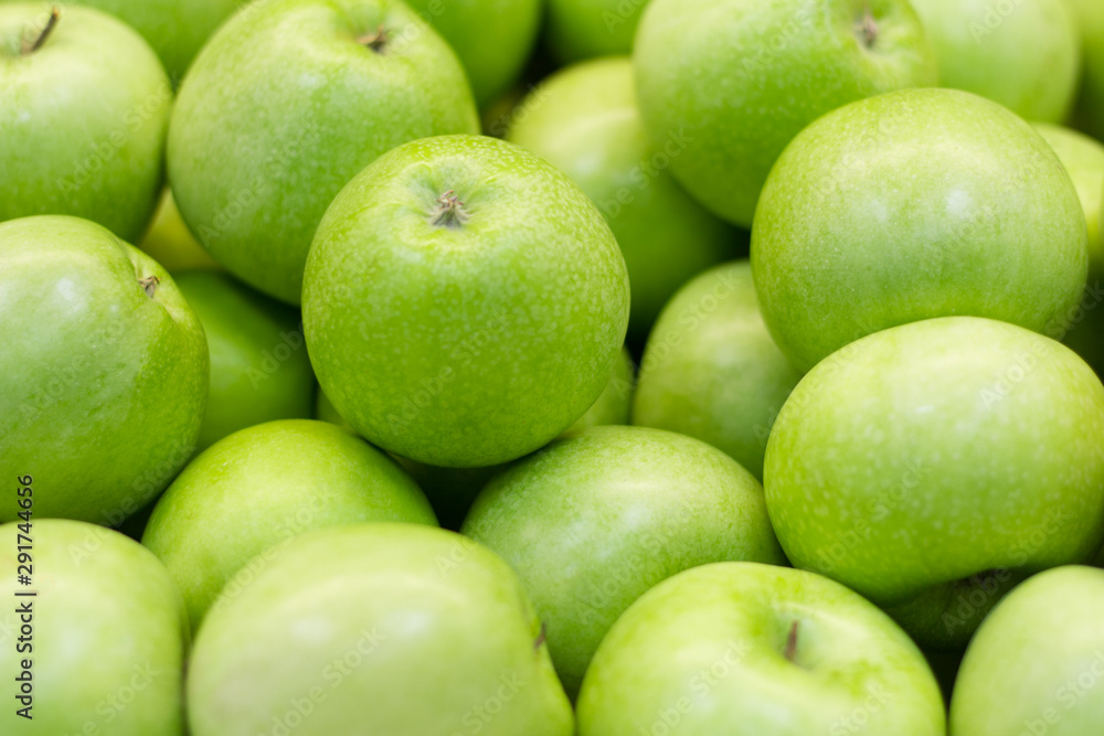 ripe delicious green apples as background.Grade Semerenko ripe delicious green apples as background.Grade Semerenko