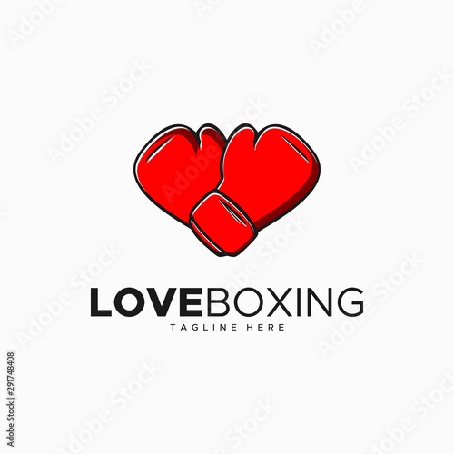 LOVE BOXING LOGO DESIGN UNIQUE