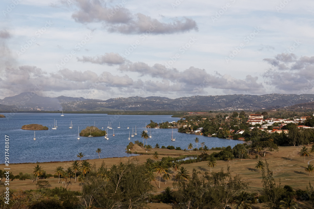 les Trois-Ilets, Martinique, FWI - The village and the golf course