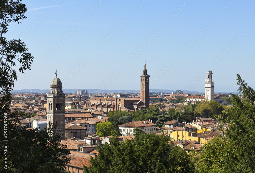 Giusti Garden Verona Italy Landscape with Tower