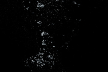 Water bubble on a black