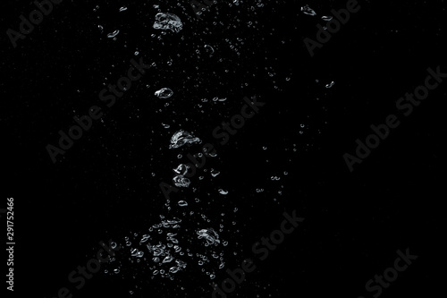 Water bubble on a black