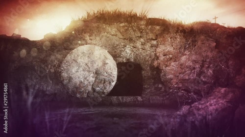 Jesus tomb animated background