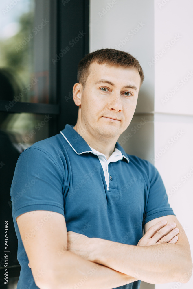 Portrait of a guy in a restaurant. Handsome man in the Park. Portrait of a guy in a restaurant. Handsome man in the Park.