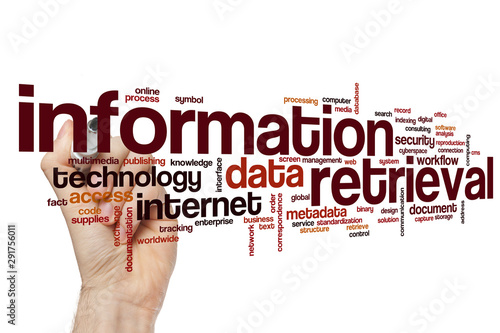 Information retrieval word cloud