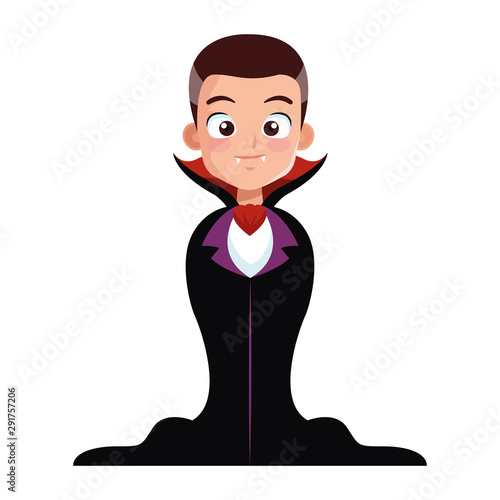 lottle boy with dracula disguise character