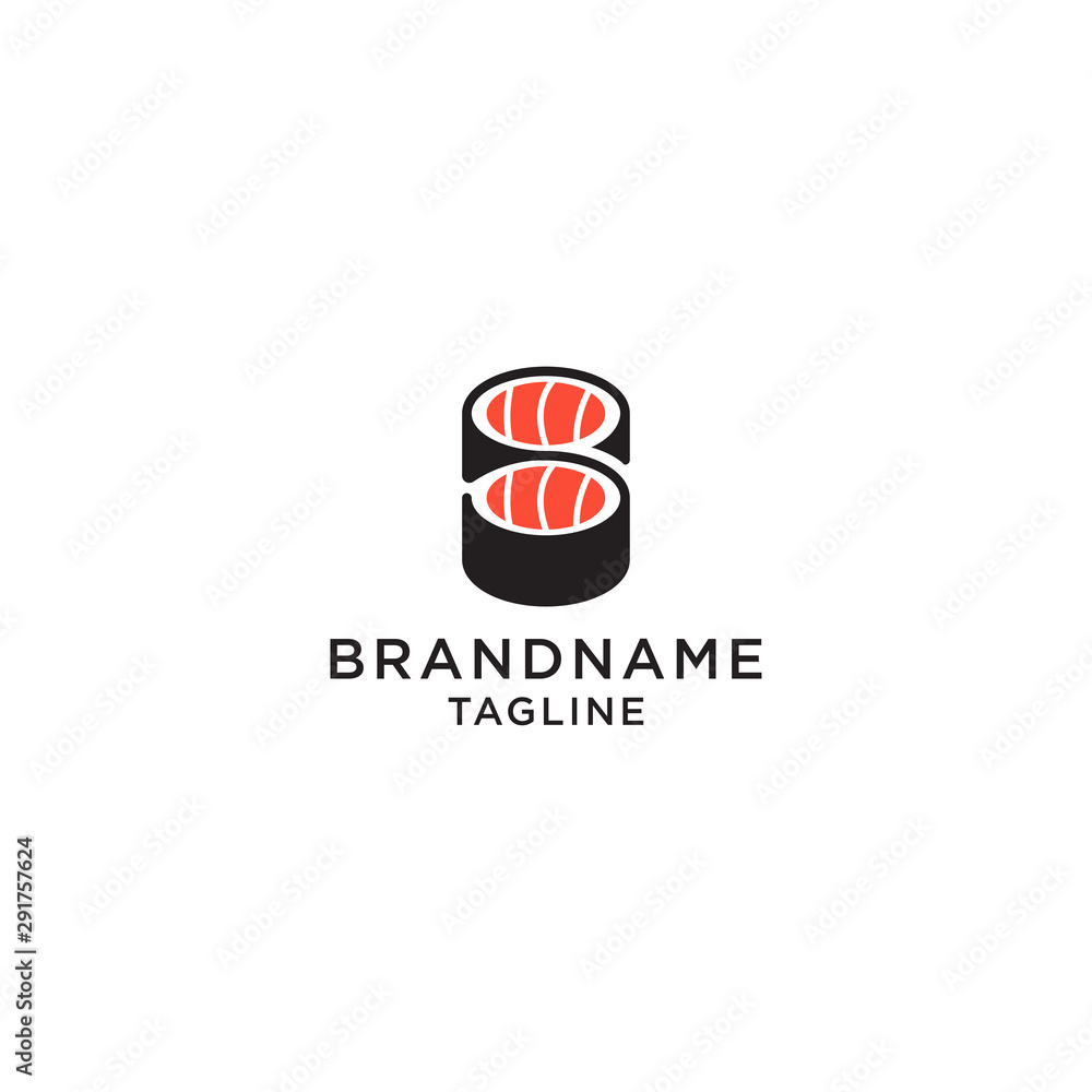 Letter S Sushi Logo Design Template. Letter S Sushi Logo Design Template.