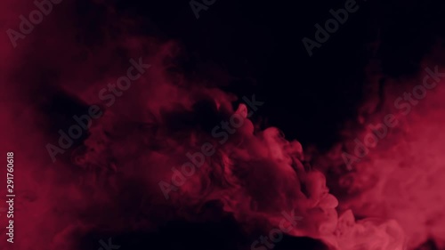 Slow motion, red smoke background