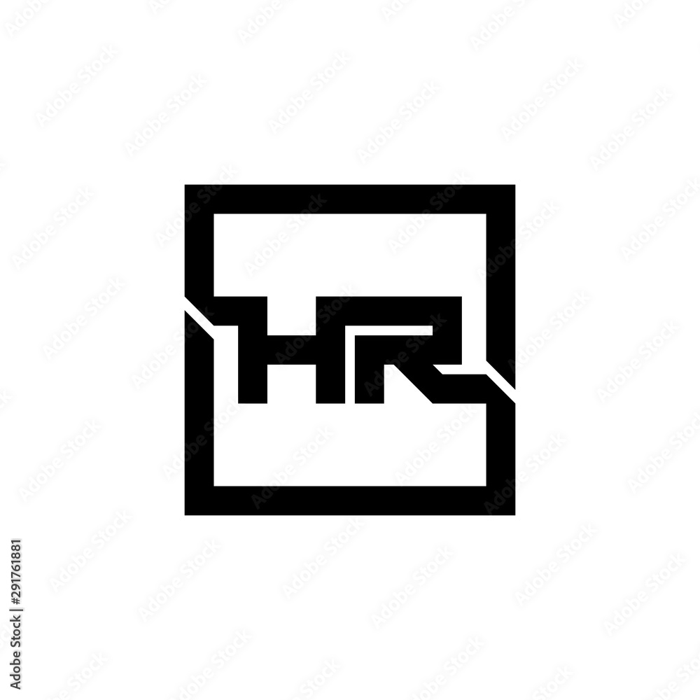 HR letter logo. Stock Vector | Adobe Stock