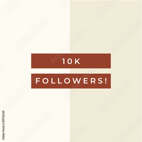 10k followers banner vector square