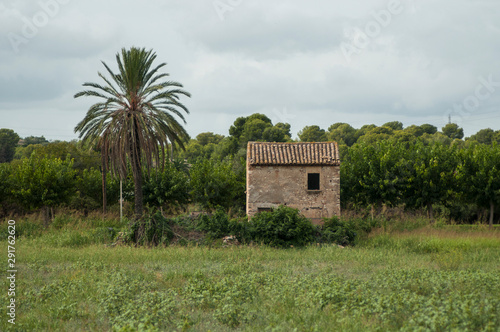 abandoned farmhouse in the fields of Catalonia