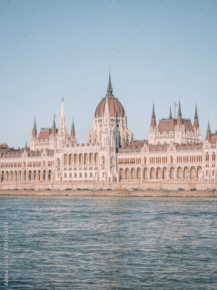 Parliament Building of Budapest, Capital of Hungary on a beautiful day