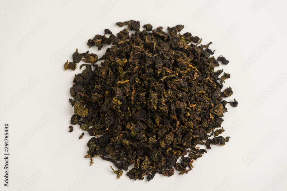 4 varieties of tea oolong on a white background 4 varieties of tea oolong on a white background