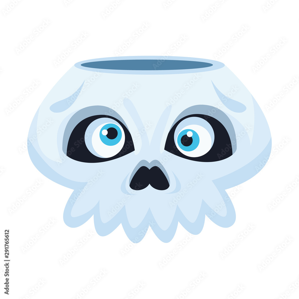 halloween head skull isolated icon halloween head skull isolated icon