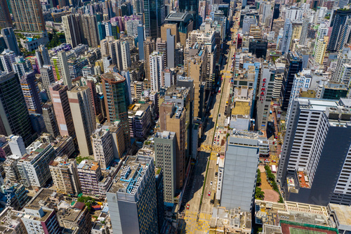 Top view of Hong Kong city