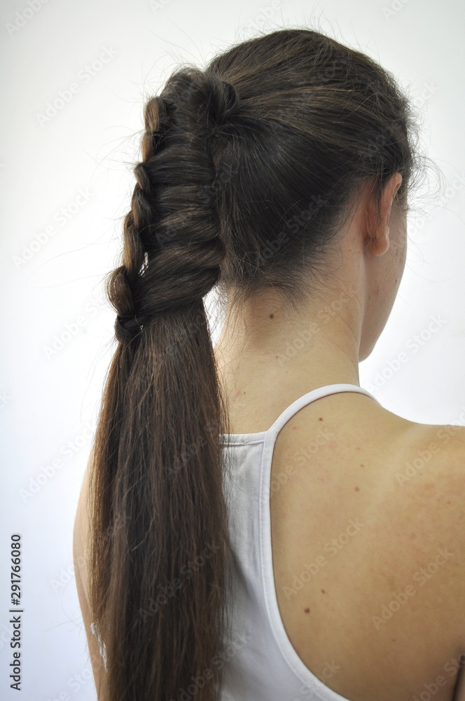 Fototapeta premium Hairstyle on long hair
