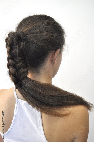 Hairstyle on long hair