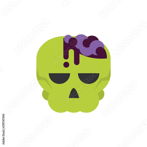 skull zombie trick or treat happy halloween