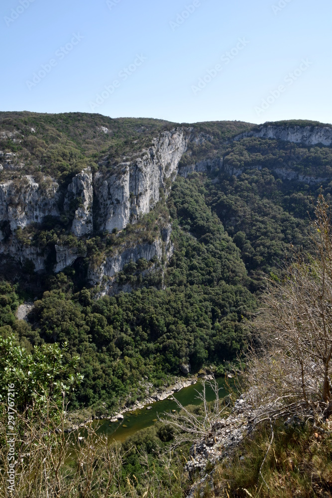 beautiful canyon of Ardèche in Southern France