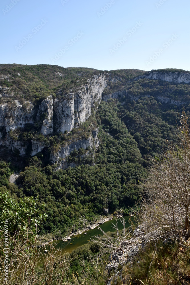 beautiful canyon of Ardèche in Southern France beautiful canyon of Ardèche in Southern France