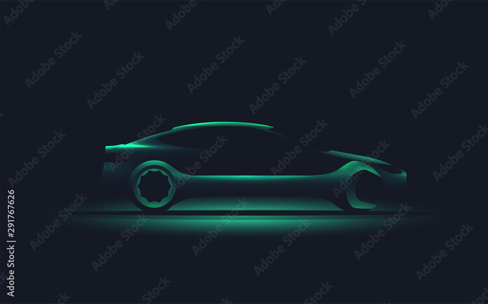 Modern vector illustration of the car silhouette with wrench. Auto car repair service themed vector illustration. Modern vector illustration of the car silhouette with wrench. Auto car repair service themed vector illustration.