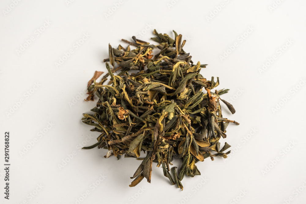 Set of herbal teas on a white background Set of herbal teas on a white background