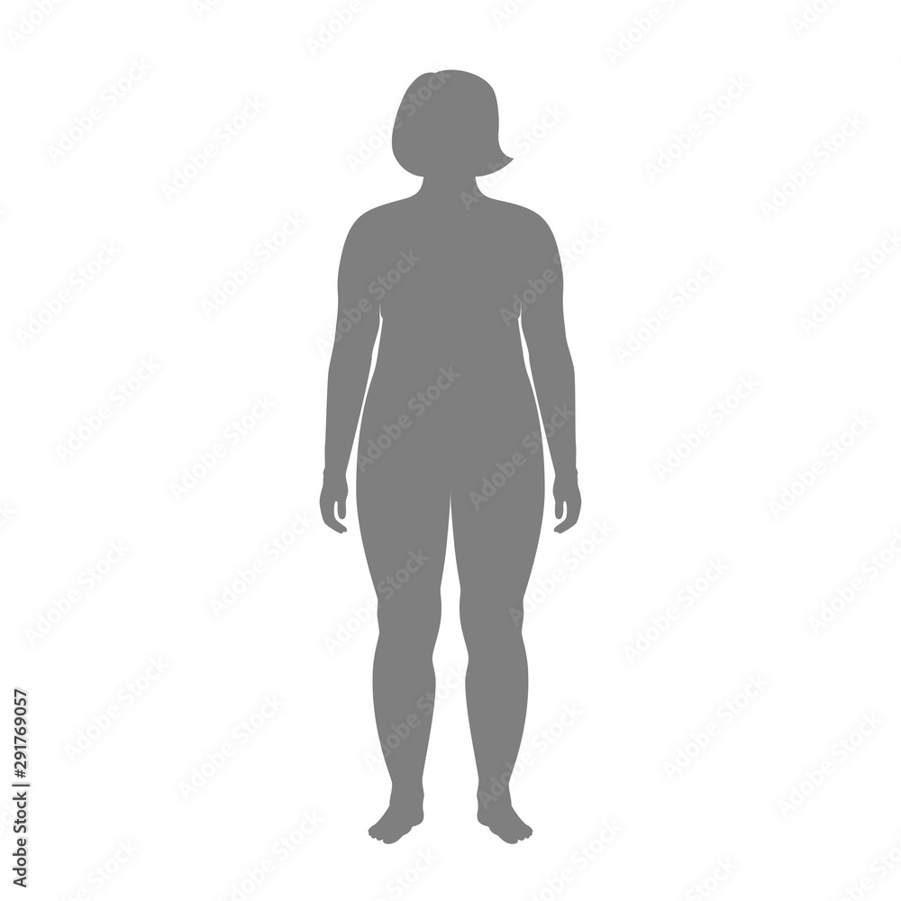 obese woman silhouette