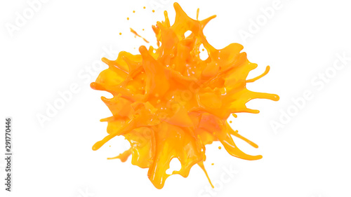 spray of orange liquid
