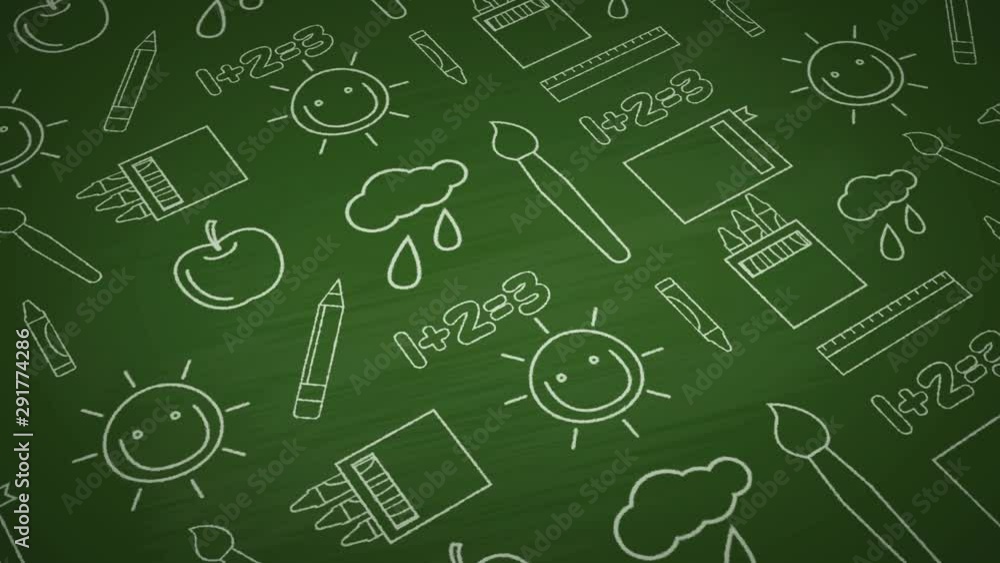 kids drawing on chalkboard animated background kids drawing on chalkboard animated background