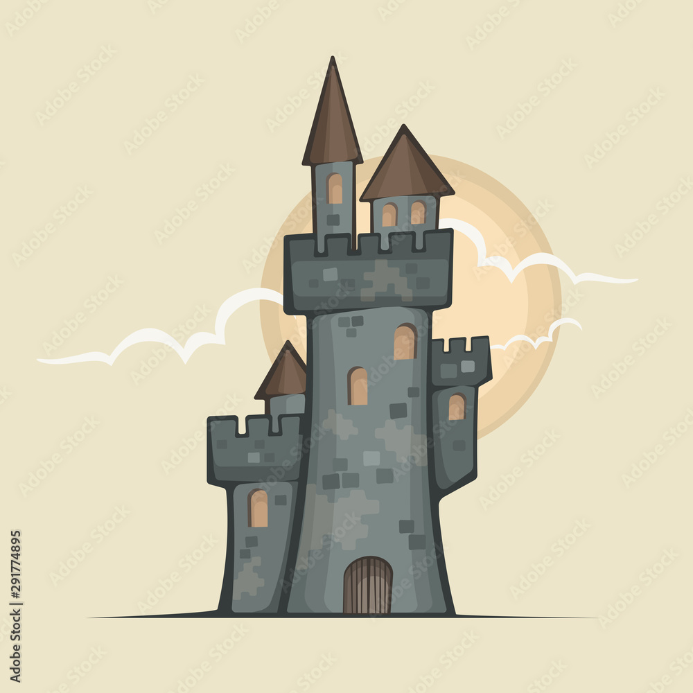 Retro Castle color sketch