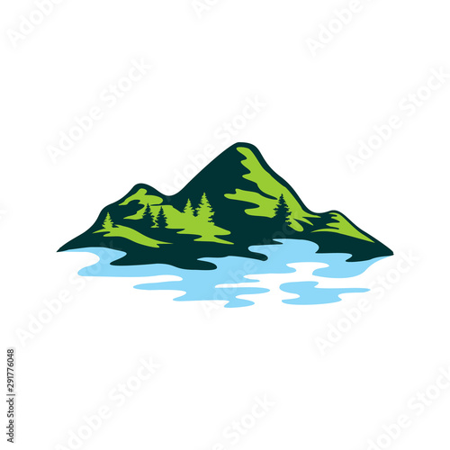 mountain logo vector
