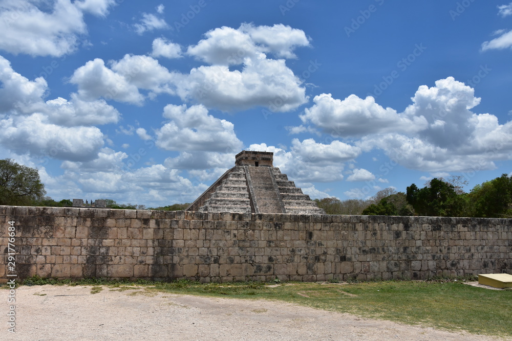 Chichen Itza Pyramid from el Juego de la Pelota