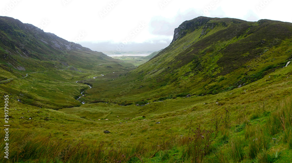 Obraz premium Irish valley in the Wild Atlantic Way, Donegal, Ireland