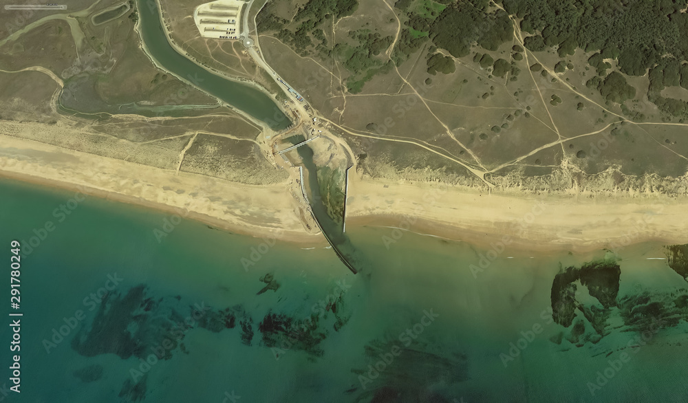 Fotografie coast, streets and infrastructure of Bretigny-sur-Orge from a bird's eye view 20