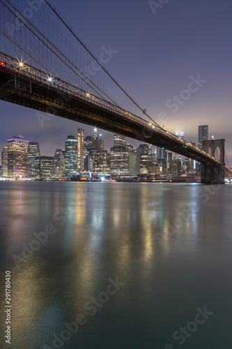 Brooklyn Bridge with Financial District at night with long exposure  © Andriy Stefanyshyn