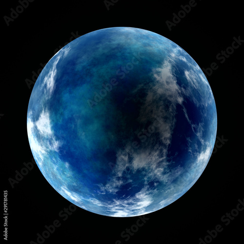 Fototapeta Naklejka Na Ścianę i Meble -  planet sphere globe on black background