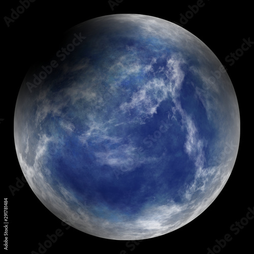 Fototapeta Naklejka Na Ścianę i Meble -  planet sphere globe on black background