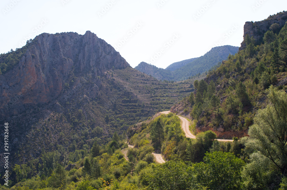 Naklejka premium Parallel mountain paths