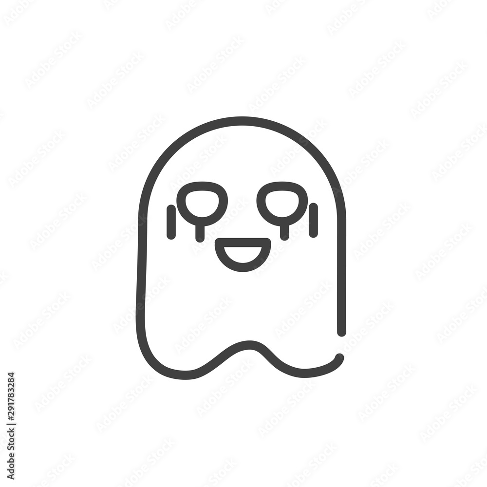 scary ghost trick or treat happy halloween line style scary ghost trick or treat happy halloween line style