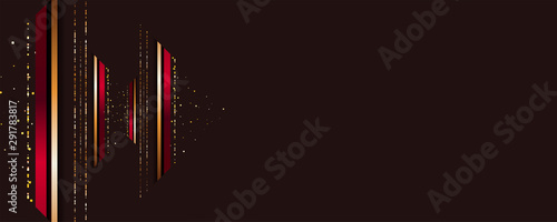 Abstract gold background luxury dark and golden line template premium vector