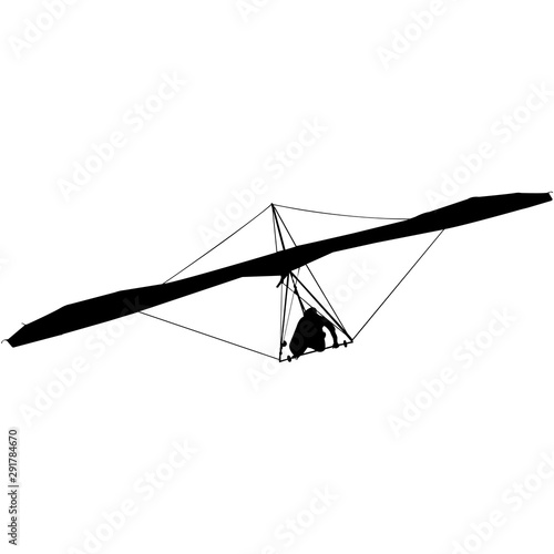 Hang Gliding Silhouette Vector