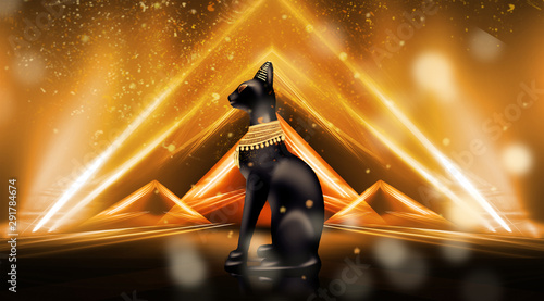 Egyptian background, a hall...
