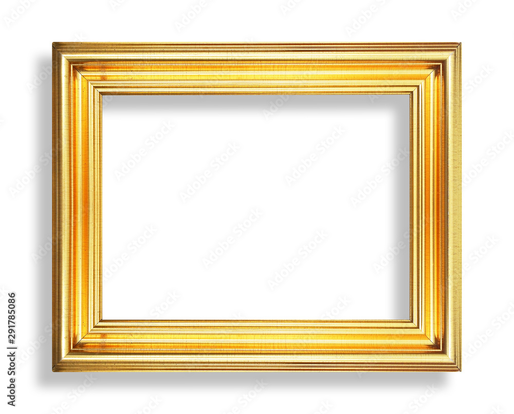 gold picture frame isolated on white gold picture frame isolated on white