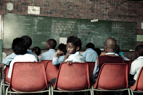 Group of African school children sitting in class